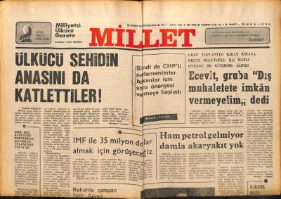 Millet Gazetesi 29 Kasım 1978 - IMF İle 35 Milyon Dolar Almak İçin Görüşeceğiz GZ89762 - 1