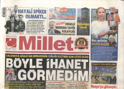 Millet Gazetesi 29 Kasım 2015 - Türkmen Göçü Sürüyor - Fransa Musulda 28 Çocuğu Öldürdü GZ124765 - 1