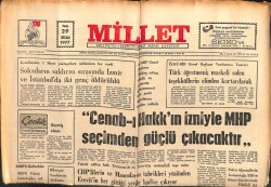 Millet Gazetesi 29 Nisan 1977 - MHP Seçimden Güçlü Çıkacaktır GZ103625 - 2