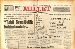 Millet Gazetesi 3 Ağustos 1979 - Tabii Senatörlük Kaldırılmalıdır GZ66474 - 2
