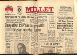 Millet Gazetesi 3 Ekim 1975 - Cinayetleri CHPnin Himaye Ettiği Moskof Uşakları İşliyor GZ66370 - 1