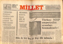 Millet Gazetesi 3 Kasım 1978 - Alparslan Türkeş,MHP Emperyalist Oyunları Bozmaktadır GZ66382 - 1