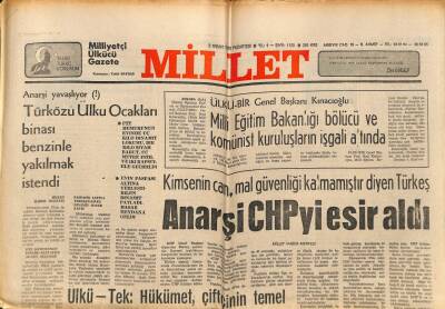 Millet Gazetesi 3 Nisan 1978 - Dumlupınar Denizaltı Faciası Şehitleri Yarın Anılıyor GZ87248 - 1