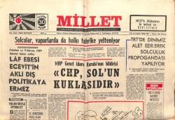Millet Gazetesi 30 Haziran 1975 - CHP Solun Kuklasıdır GZ103776 - 1