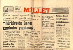 Millet Gazetesi 31 Mart 1981 - Türkiyede Genel Seçimler Yapılacak GZ66404 - 1
