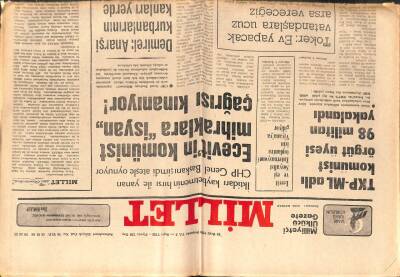 Millet Gazetesi 31 Ocak 1980 - Turgut ÖzalCHP-MSP Koalisyonu Olmaz GZ103630 - 1
