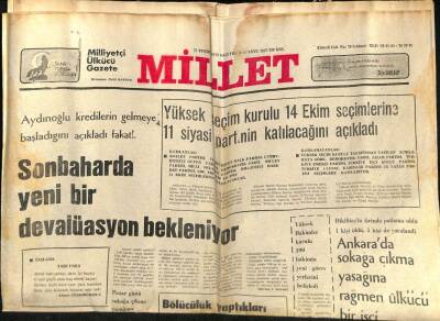 Millet Gazetesi 31 Temmuz 1979 - Kiprianu , Tehdit Edici Demecler Veriyor GZ87246 - 1