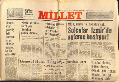 Millet Gazetesi 5 Ocak 1979 - Solcular İzmirde Eyleme Başlıyor GZ66398 - 2