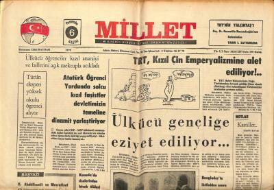 Millet Gazetesi 6 Kasım 1975 - TRT Kızıl Çin Emperyalizmine Alet Ediliyor GZ89583 - 1