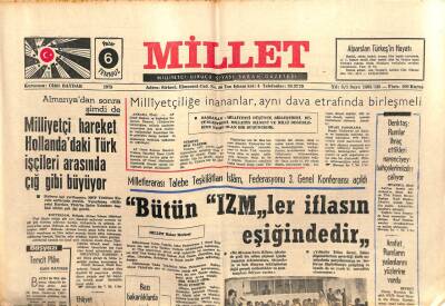 Millet Gazetesi 6 Temmuz 1975 - Kolera Tehlikesine Karşı Vatandaş Uyarıldı GZ103613 - 1