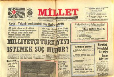 Millet Gazetesi 7 Ağustos 1975 - Bal ODTÜ Kızılların İhtilal Deneme Alanıdır GZ104175 - 1