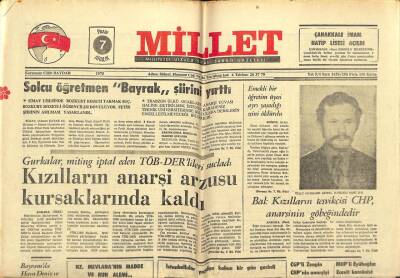 Millet Gazetesi 7 Aralık 1975 - Ülkü Ocakları Genel Başkanı Sami Bal GZ104209 - 1