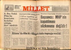 Millet Gazetesi 7 Kasım 1978 - Başsavcı MHPnin Kapatılması Söz konusu Değildir GZ66428 - 2