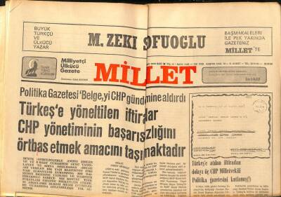 Millet Gazetesi 7 Mart 1978 - Hayati Dağarslan 40 Gün Önce Şehit Edilmişti GZ89793 - 1