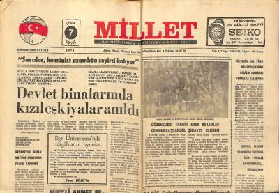 Millet Gazetesi 7 Mayıs 1976 - İki Öğretmen Okul Müdürünün Kolunu Kırdı GZ89568 - 1