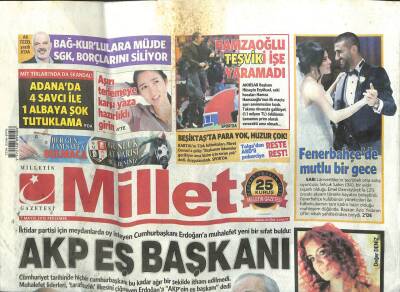 Millet Gazetesi 7 Mayıs 2015 - AKP Eş Başkanı, Ak Sarayda 6.5 Milyonluk Fasıl GZ107268 - 1