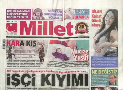 Millet Gazetesi 7 Ocak 2015 - Çağla Şıkel Ve Emre Altuğ Boşanmaya Karar Verdi GZ105548 - 1