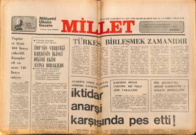 Millet Gazetesi 8 Eylül 1978 - Yerli Sigaraları Karaborsada Bulmak Zorlaştı GZ79460 - 1