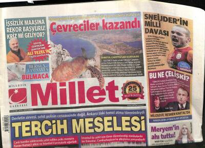 Millet Gazetesi 8 Ocak 2015 - Dünyaca Ünlü İztuzu Plajında 10 Gündür Süren Nöbette Mutlu Son GZ100729 - 1