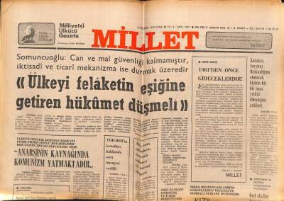 Millet Gazetesi 9 Haziran 1978 - TÖB-DERin İcraatları Hakkında Soru Önergesi Verildi GZ79498 - 1