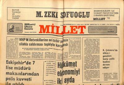 Millet Gazetesi 9 Mayıs 1978 - Hükümet Ekonomiyi İki Ayda Bitirdi GZ89792 - 1