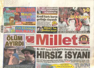 Millet Gazetesi 9 Mayıs 2015 - Zeki Alasya İle Metin Akpınarı Ölüm Ayırdı - UEFA Beşiktaşın Gelirine Tedbir Koydu GZ124503 - 1
