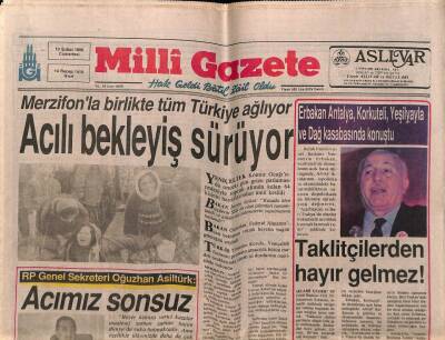 Milli Gazete 10 Şubat 1991 - Doğum Günü Hediyesi GZ55633 - 1
