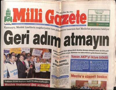 Milli Gazete 11 Mayıs 2004 - Meslek Liselerinin Mağduriyetlerinin Giderilmesi Bekleniyor GZ55603 - 1