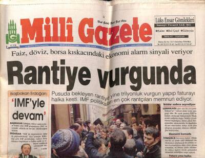 Milli Gazete 12 Mayıs 2004 - Faiz Döviz Borsa Kıskacındaki Borsa Alarm Veriyor GZ55604 - 1