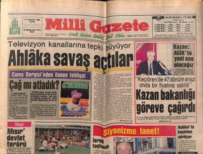 Milli Gazete 17 Temmuz 1992 - Doğum Günü Hediyesi GZ55634 - 1