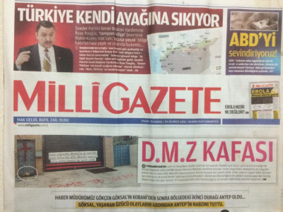 Milli Gazete 18 Ekim 2014 - Ebola Dünyayı Alarma Geçirdi GZ27609 - 1