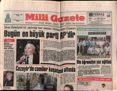 Milli Gazete 19 Temmuz 1992 - Doğum Günü Hediyesi GZ55636 - 1