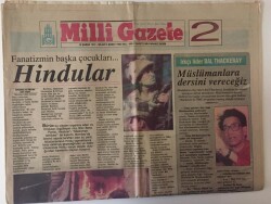 Milli Gazete 2 2 Şubat 1993 - Fanatizmin Başka Çocukları Hindular GZ13565 - 2