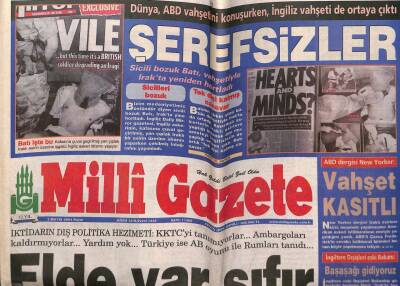 Milli Gazete 2 Mayıs 2004 - İktidarın Dış Politika Hezimeti,KKTCyi Tanımıyorlar GZ55653 - 1