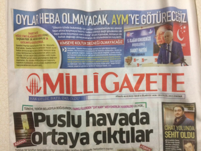 Milli Gazete 20 Eylül 2015 - Puslu Havada Ortaya Çıktılar GZ27555 - 1