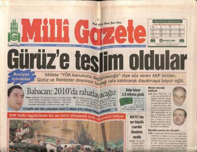 Milli Gazete 28 Ekim 2003 - Ali Babacan2010da Rahatlayacağız GZ55613 - 1