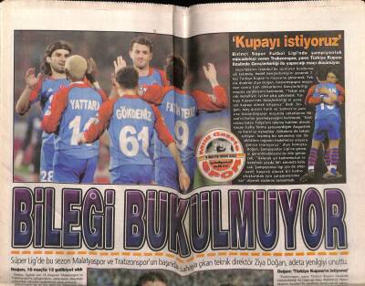 Milli Gazete 4 Mayıs 2004 - Trabzonsporun Bileği Bükülmüyor GZ55655 - 1