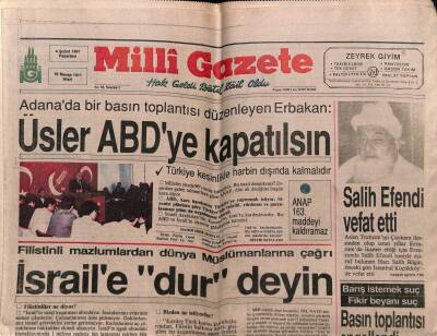 Milli Gazete 4 Şubat 1991 - Doğum Günü Hediyesi GZ55639 - 1
