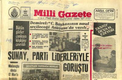 Milli Gazete Gazetesi 1 Mart 1973 - Şiddetli Fırtına Karamanda Hasar Yaptı GZ98684 - 1