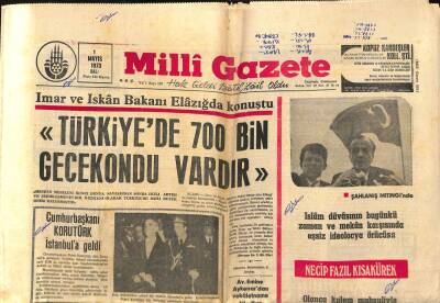 Milli Gazete Gazetesi 1 Mayıs 1973 - Subay Ve Astsubaylar Kravatsız Olarak Gömlek Giyebilecek GZ98329 - 1