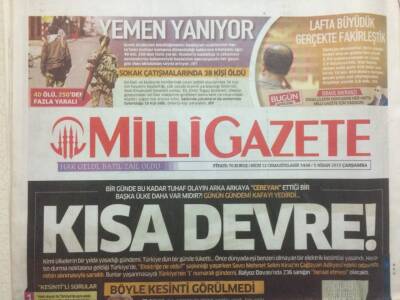 Milli Gazete Gazetesi 1 Nisan 2015 - Kısa Devre, Yemen Yanıyor GZ29598 - 1