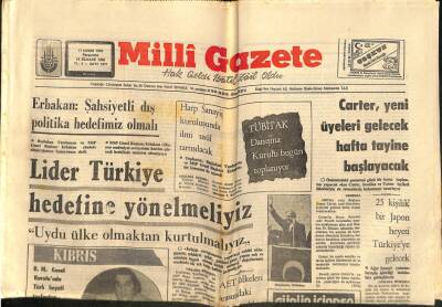 Milli Gazete Gazetesi 11 Kasım 1976 - Carter , Yeni Üyeleri Gelecek Hafta Tayine Başlayacak GZ98335 - 1