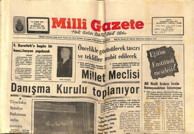 Milli Gazete Gazetesi 15 Kasım 1976 - Fındık Satılan Ülke Sayısı 30a Yükseldi - Millet Meclisi Danışma Kurulu Toplanıyor GZ98336 - 1