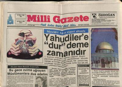 Milli Gazete Gazetesi 15 Mart 1988 - Mescid-i Aksa Esaret Altında GZ85324 - 1