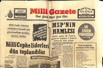 Milli Gazete Gazetesi 15 Ocak 1975 - Türk-Arap Müşterek Ticaret Odası Toplantısı Beyrutta Yapılacak GZ98630 - 1
