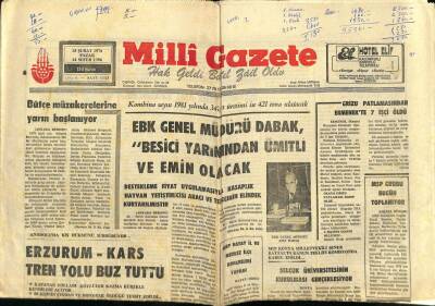 Milli Gazete Gazetesi 15 Şubat 1976 - Samsunda Yüksek İslam Enstitüsü Açılması İçin Teşebbüse Geçildi GZ98590 - 1