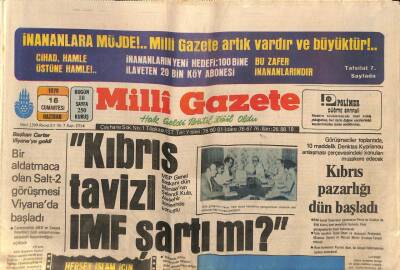 Milli Gazete Gazetesi 16 Haziran 1979 - MEYAK Kesintileri İskan Yapımında Kullanılacak - Ankarada Solcularla Polis Çatıştı GZ98320 - 1