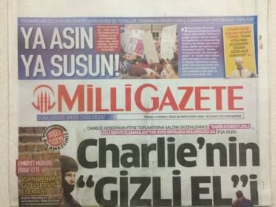 Milli Gazete Gazetesi 16 Şubat 2015 - Charlienin Gizli Eli GZ29594 - 1