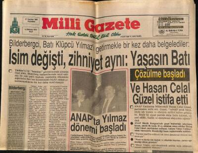 Milli Gazete Gazetesi 17 Haziran 1991 - ANAPta Yılmaz Dönemi Başladı GZ77071 - 1