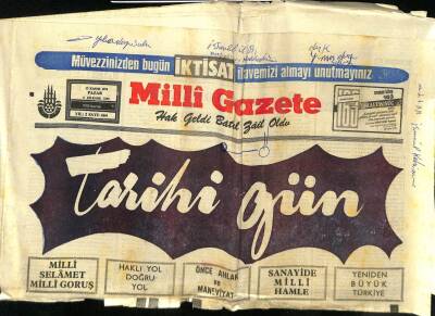 Milli Gazete Gazetesi 17 Kasım 1974 - MSP Büyük Kongresi Bugün , 67 İlden 1200 Delege Dün Ankaraya Geldi GZ98586 - 1